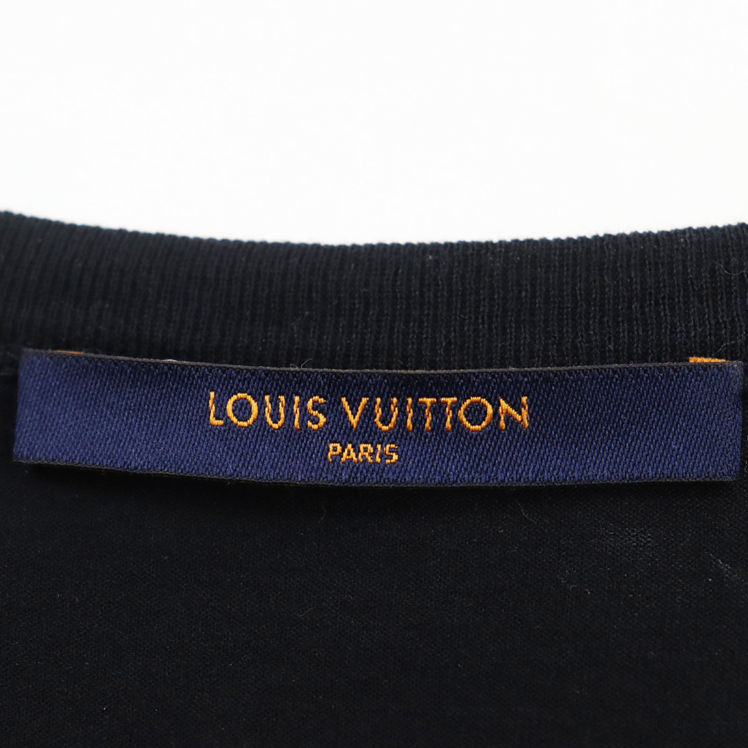 LOUIS VUITTON(ルイヴィトン)の美品 LOUIS VUITTON ルイヴィトン HFY79W 三代目JSB岩田剛典着用 PEACE AND LOVE ピース＆ラブ ハンドLV 半袖Ｔシャツ ブラック M イタリア製 正規品 メンズ メンズのトップス(Tシャツ/カットソー(半袖/袖なし))の商品写真