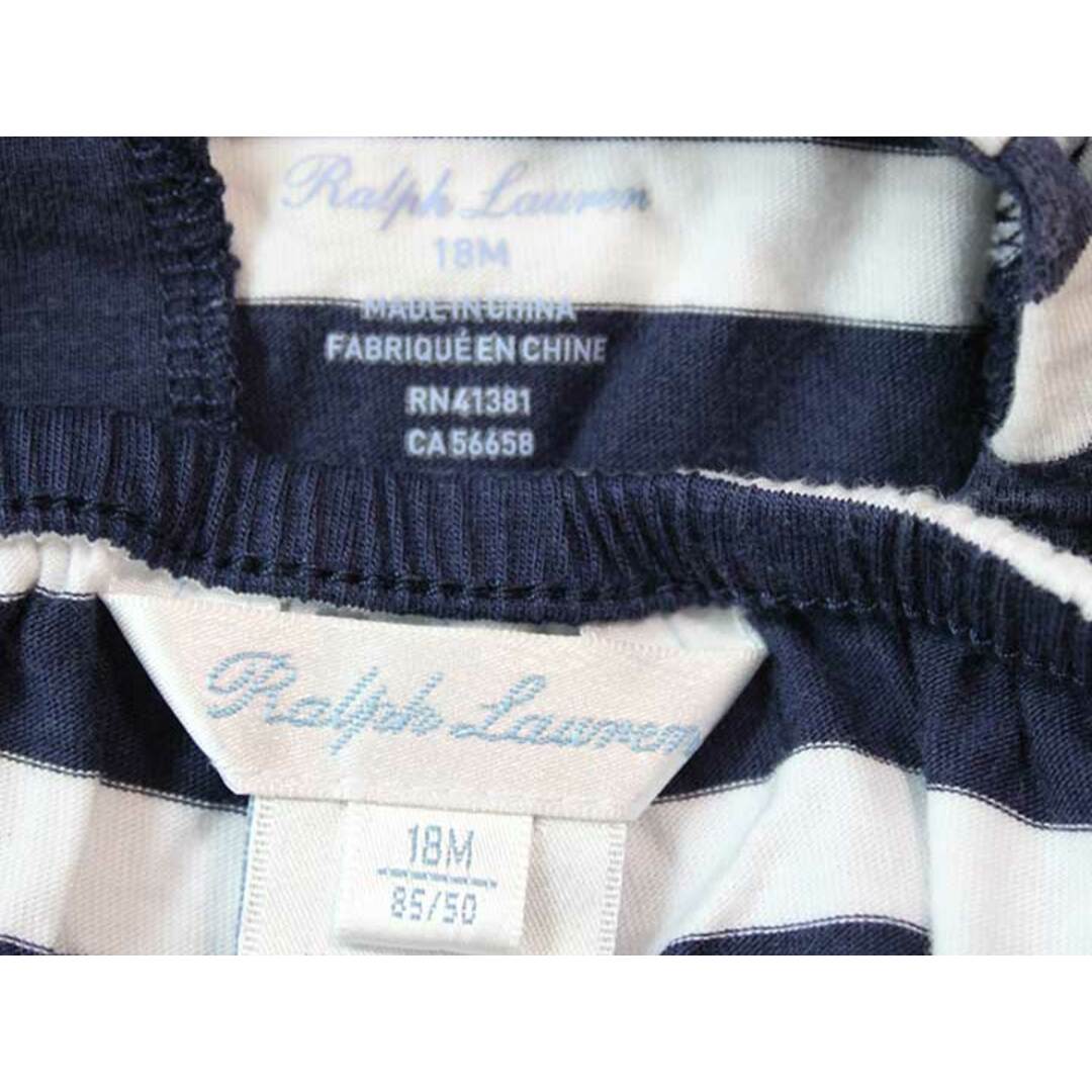 Ralph Lauren(ラルフローレン)の☆ラルフローレン/Ralph Lauren☆85cm ブルマ付き半袖ワンピース 紺×白 【中古】子供服 キッズ kids ベビー服 baby 女の子 夏 616032 onepi キッズ/ベビー/マタニティのベビー服(~85cm)(ワンピース)の商品写真