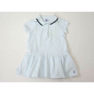 プチバトー(PETIT BATEAU)の●プチバトー/PETIT BATEAU●81cm 半袖ワンピース 水色×紺【中古】子供服 キッズ kids ベビー服 baby 女の子 夏 126022 onepi(ワンピース)