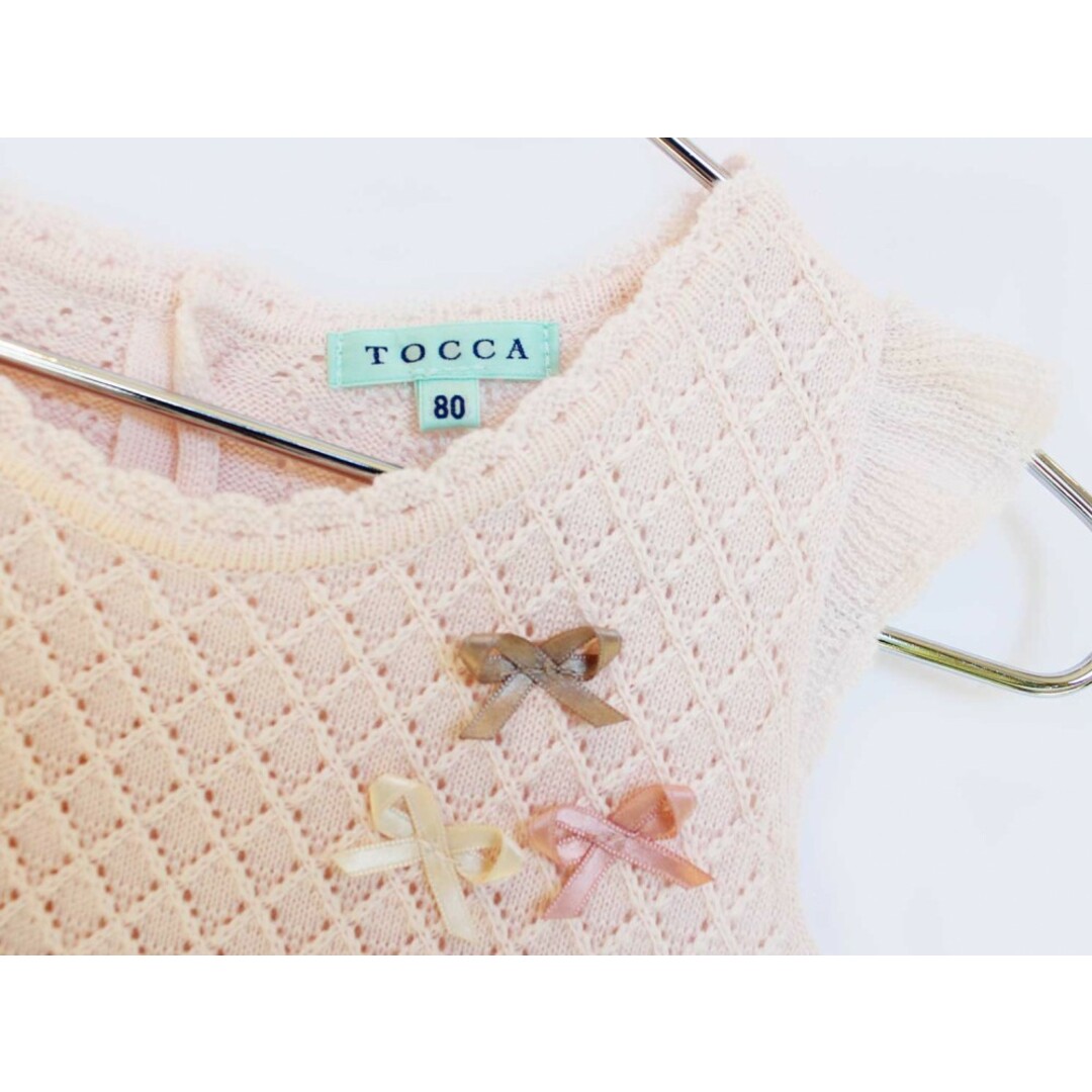 TOCCA(トッカ)の【春物 新入荷!】[トッカ/TOCCA BAMBINI]80cm 半袖ワンピース/半袖ドレスワンピース/ジャンパースカート ピンク フォーマル 結婚式 冠婚葬祭【中古】子供服 キッズ kids ベビー服 baby 女の子 春夏 onepi 213042 キッズ/ベビー/マタニティのベビー服(~85cm)(ワンピース)の商品写真