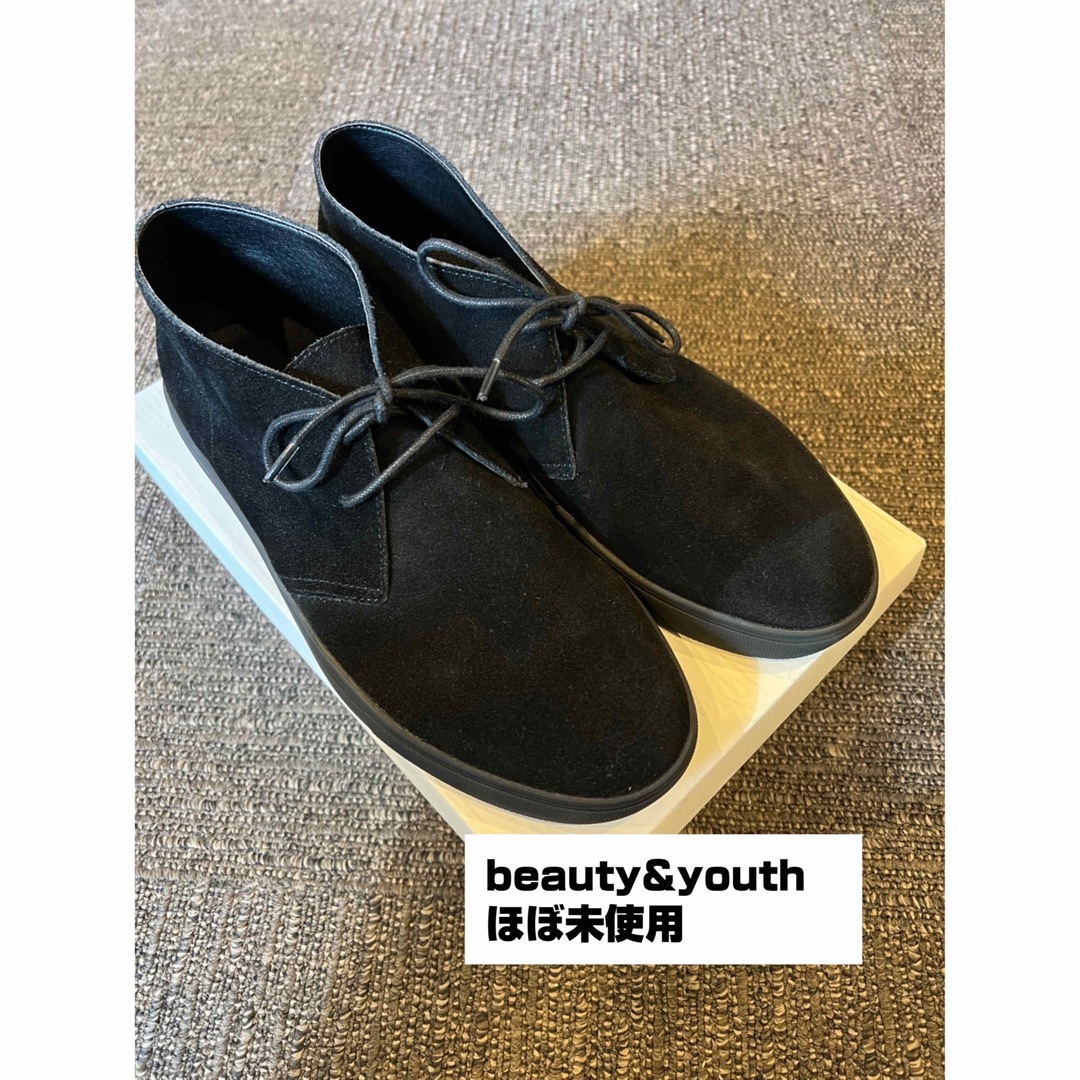 BEAUTY&YOUTH UNITED ARROWS(ビューティアンドユースユナイテッドアローズ)の【1点限定】beauty&youth チャッカスニーカー ブラック ほぼ未使用 メンズの靴/シューズ(ブーツ)の商品写真