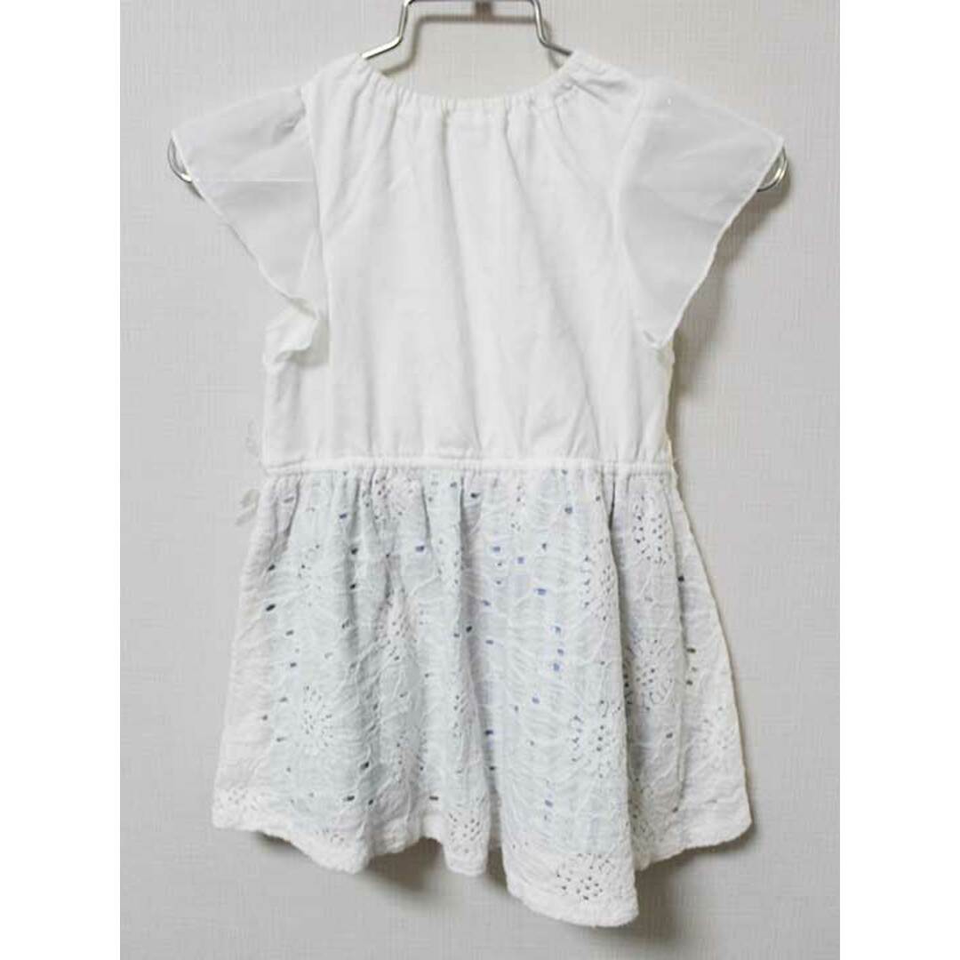 hakka kids(ハッカキッズ)の《ハッカベビー/HAKKA baby》80cm 半袖ワンピース 白×ブルー【中古】子供服 キッズ kids ベビー服 baby 女の子 夏 206032 onepi キッズ/ベビー/マタニティのベビー服(~85cm)(ワンピース)の商品写真