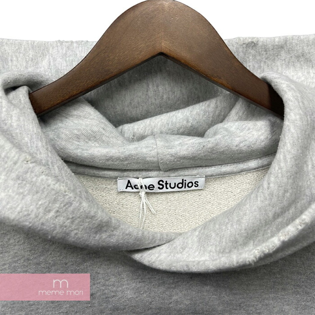 Acne Studios(アクネストゥディオズ)のAcne studios Logo Hoodie Sweater FN-UX-SWEA000023 アクネストゥディオズ ロゴフーディセーター パーカー ダメージ加工 スプレー仕上げ リサイクルポリエステル ペールグレー サイズM 【240319】【新古品】【me0】 メンズのトップス(パーカー)の商品写真