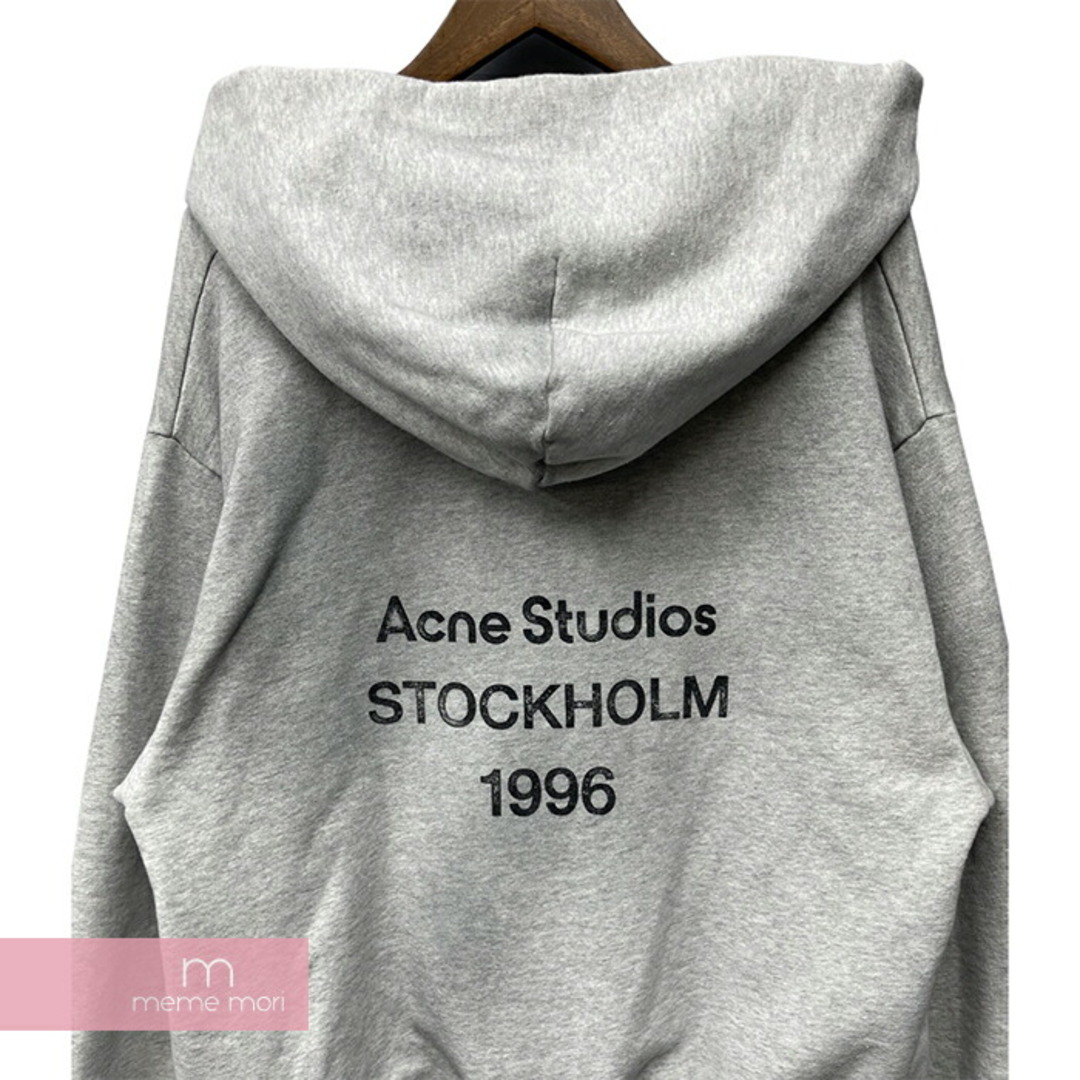 Acne Studios(アクネストゥディオズ)のAcne studios Logo Hoodie Sweater FN-UX-SWEA000023 アクネストゥディオズ ロゴフーディセーター パーカー ダメージ加工 スプレー仕上げ リサイクルポリエステル ペールグレー サイズM 【240319】【新古品】【me0】 メンズのトップス(パーカー)の商品写真