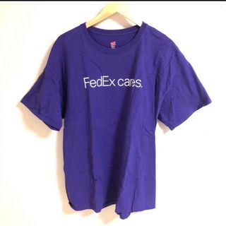 ヘインズ(Hanes)のUS 古着　Tシャツ　XLサイズ　ヘインズ　紫　ビッグ　プリント(Tシャツ/カットソー(半袖/袖なし))