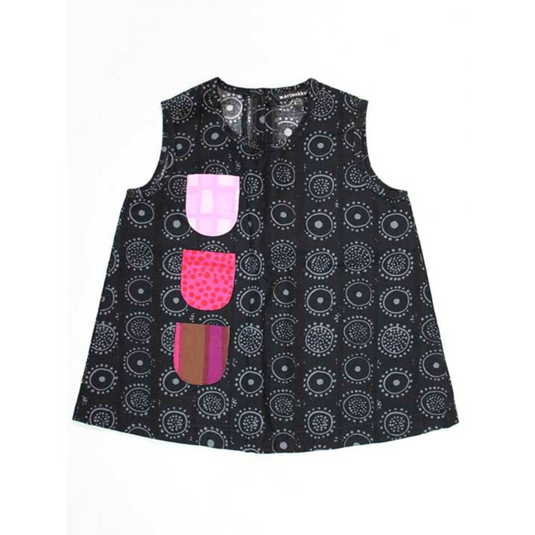 marimekko(マリメッコ)の☆マリメッコ/ｍarimekko☆80cm ノースリーブワンピース 黒 イロイネンタッキ 【中古】子供服 キッズ kids  ベビー服 baby 女の子 夏 505032 onepi キッズ/ベビー/マタニティのベビー服(~85cm)(ワンピース)の商品写真