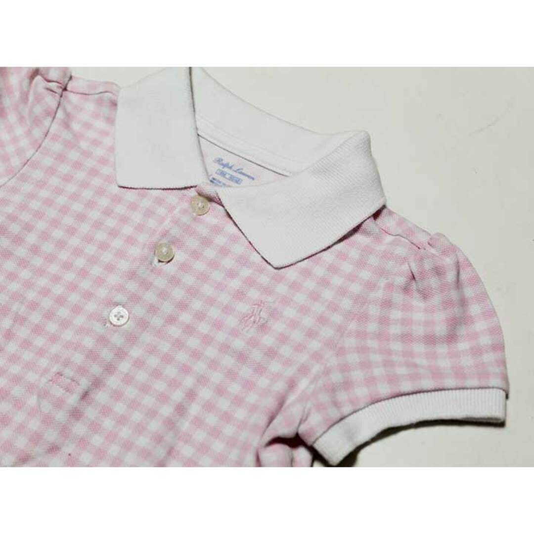 Ralph Lauren(ラルフローレン)の‡ラルフローレン/Ralph Lauren‡80cm 半袖ワンピース ブルマ付 白×ピンク【中古】子供服 キッズ kids ベビー服 baby 女の子 夏 616032 onepi キッズ/ベビー/マタニティのベビー服(~85cm)(ワンピース)の商品写真