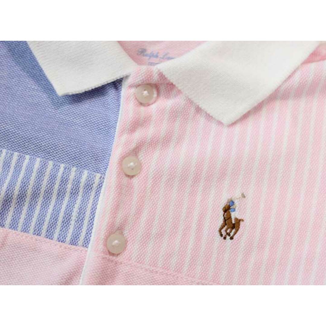 Ralph Lauren(ラルフローレン)の☆ラルフローレン/Ralph Lauren☆90cm 半袖ワンピース ピンク×水色 【中古】子供服 キッズ kids ベビー服 baby 女の子 夏 616032 onepi キッズ/ベビー/マタニティのベビー服(~85cm)(ワンピース)の商品写真