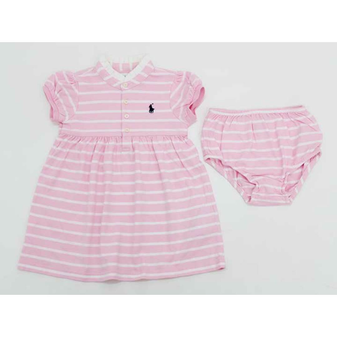 Ralph Lauren(ラルフローレン)の▲ラルフローレン/Ralph Lauren▲85cm 半袖ワンピース ピンク ブルマ付き【中古】子供服 キッズ kids ベビー服 baby 女の子 夏 027022 onepi キッズ/ベビー/マタニティのベビー服(~85cm)(ワンピース)の商品写真