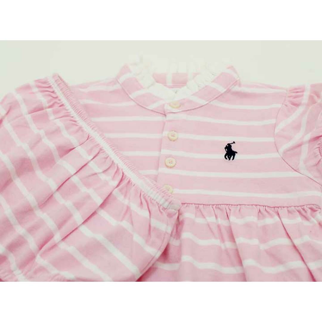 Ralph Lauren(ラルフローレン)の▲ラルフローレン/Ralph Lauren▲85cm 半袖ワンピース ピンク ブルマ付き【中古】子供服 キッズ kids ベビー服 baby 女の子 夏 027022 onepi キッズ/ベビー/マタニティのベビー服(~85cm)(ワンピース)の商品写真