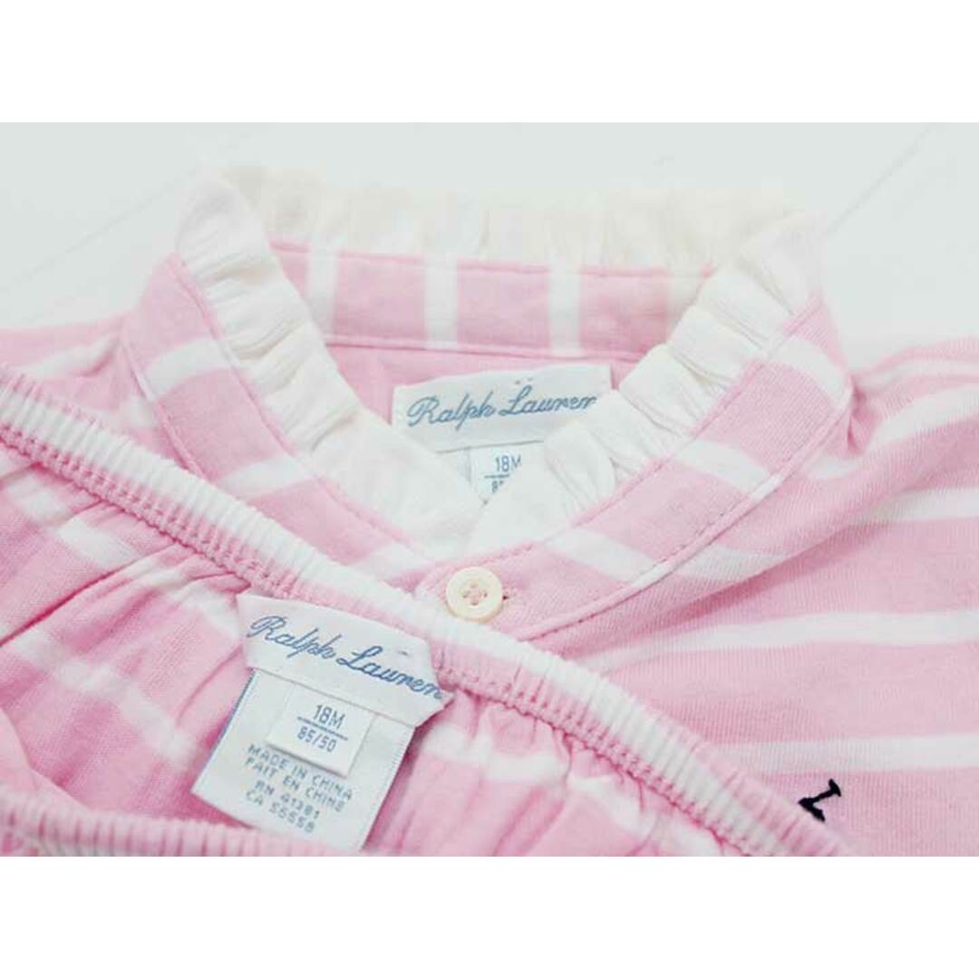 Ralph Lauren(ラルフローレン)の▲ラルフローレン/Ralph Lauren▲85cm 半袖ワンピース ピンク ブルマ付き【中古】子供服 キッズ kids ベビー服 baby 女の子 夏 027022 onepi キッズ/ベビー/マタニティのベビー服(~85cm)(ワンピース)の商品写真