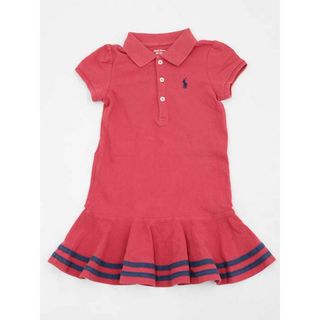 ラルフローレン(Ralph Lauren)の▲ラルフローレン/Ralph Lauren▲90cm 半袖ワンピース 赤【中古】子供服 キッズ kids ベビー服 baby 女の子 夏 027022 onepi(ワンピース)