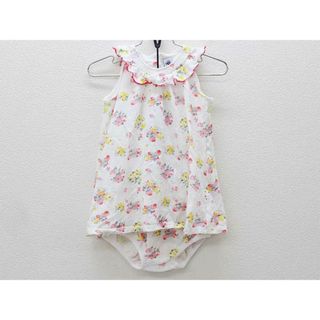 プチバトー(PETIT BATEAU)の□プチバトー/PETIT BATEAU□81cm ブルマ付ノースリーブワンピース ピンク 白 '20年製【中古】子供服 キッズ kids ベビー服 baby 女の子 夏 026022 onepi(ワンピース)