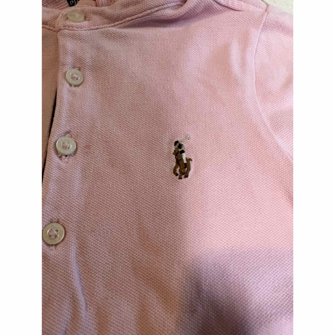 POLO RALPH LAUREN(ポロラルフローレン)のポロラルフローレン　フリルポロシャツ薄ピンク100 キッズ/ベビー/マタニティのキッズ服女の子用(90cm~)(Tシャツ/カットソー)の商品写真
