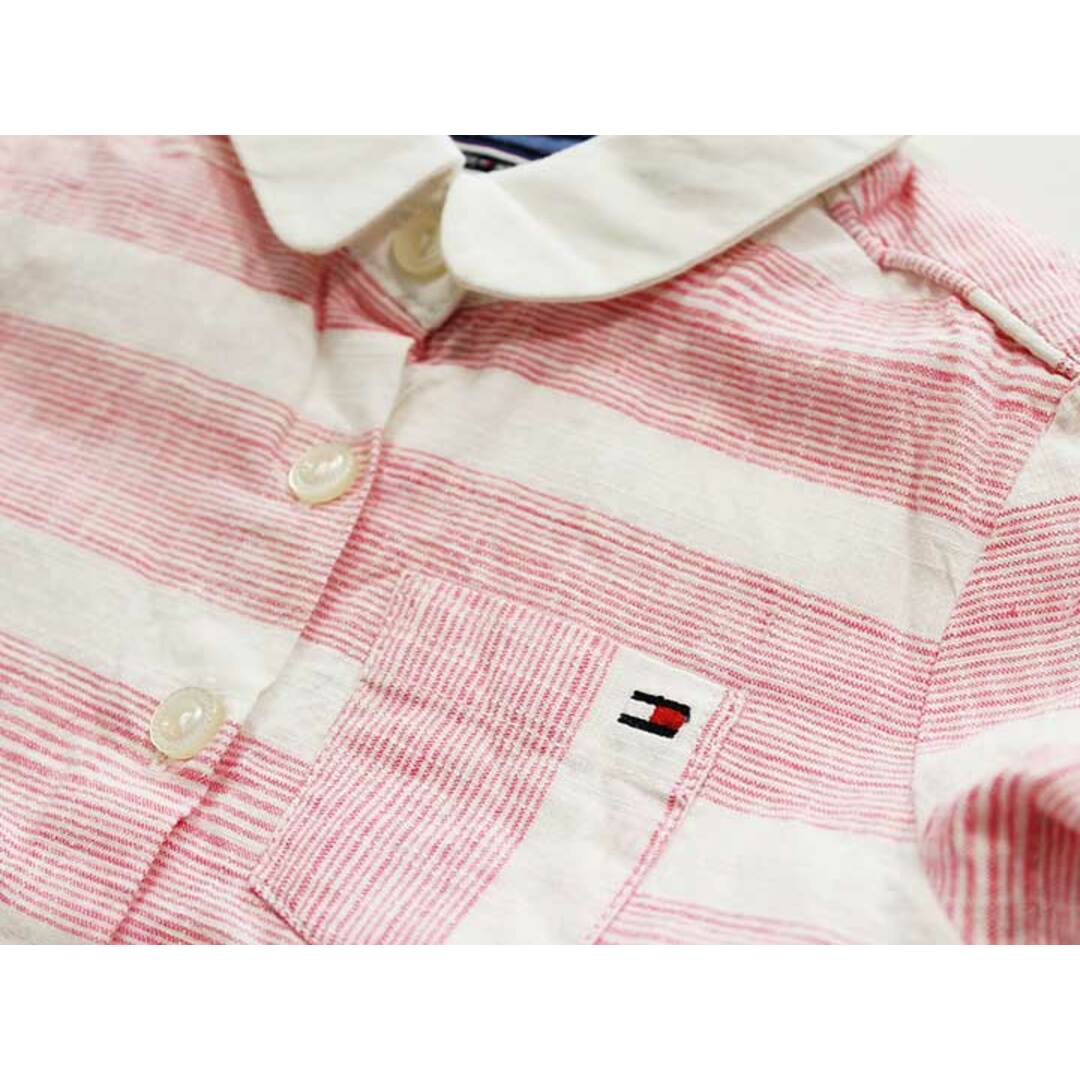 TOMMY HILFIGER(トミーヒルフィガー)の《トミーヒルフィガー/TOMMY HILFIGER》80cm 半袖ワンピース ピンク×白【中古】子供服 キッズ kids ベビー服 baby 女の子 夏 126022 onepi キッズ/ベビー/マタニティのベビー服(~85cm)(ワンピース)の商品写真