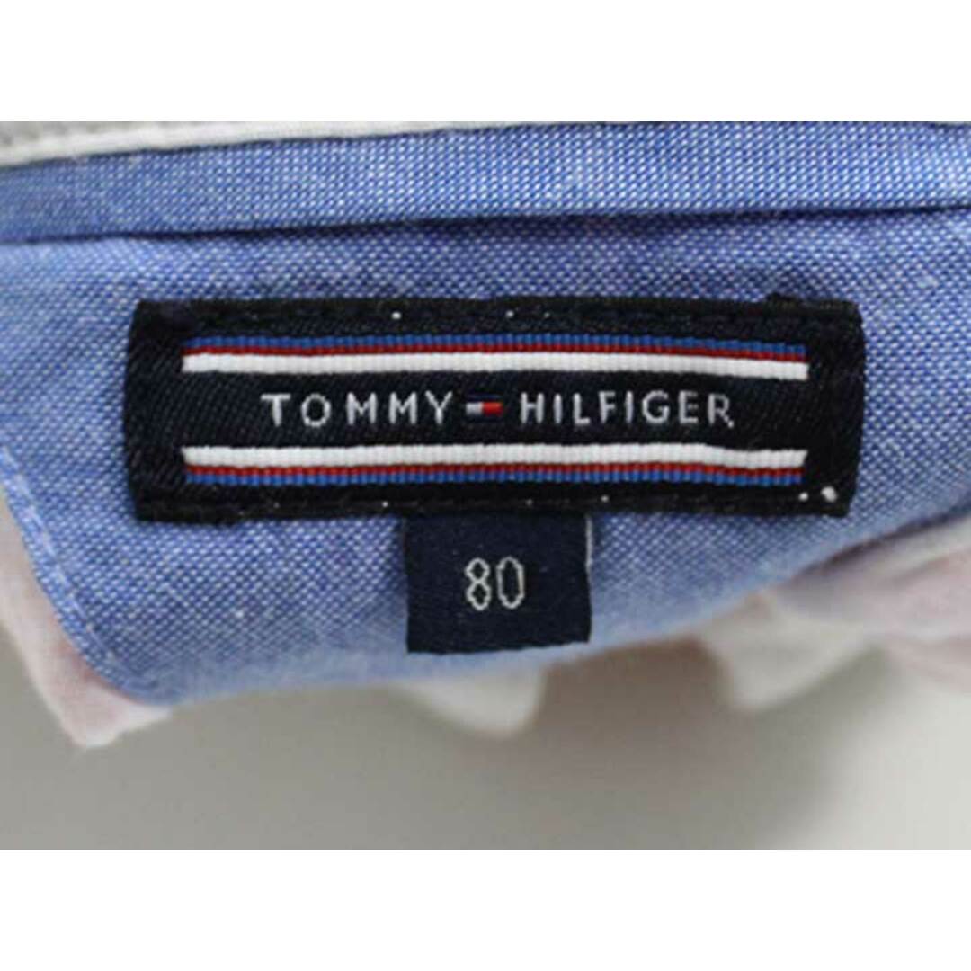 TOMMY HILFIGER(トミーヒルフィガー)の《トミーヒルフィガー/TOMMY HILFIGER》80cm 半袖ワンピース ピンク×白【中古】子供服 キッズ kids ベビー服 baby 女の子 夏 126022 onepi キッズ/ベビー/マタニティのベビー服(~85cm)(ワンピース)の商品写真