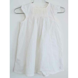 プチバトー(PETIT BATEAU)の†プチバトー/PETIT BATEAU†86cm(24m) 半袖ワンピース  白【中古】子供服 キッズ kids ベビー服 baby 女の子 夏 206032 onepi(ワンピース)