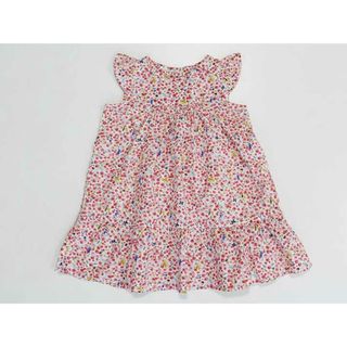 プチバトー(PETIT BATEAU)の《プチバトー/PETIT BATEAU》74cm ノースリーブワンピース 白×ピンク系 花柄【中古】子供服 キッズ kids ベビー服 baby 女の子 夏 716022 onepi(ワンピース)