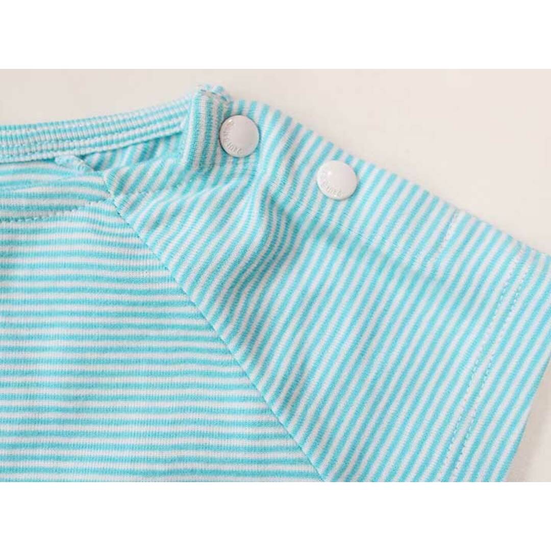 PETIT BATEAU(プチバトー)の新品 未使用品☆プチバトー/PETIT BATEAU☆74cm 半袖ワンピース 白×水色 子供服 キッズ kids ベビー服 baby 女の子 夏 206032 onepi キッズ/ベビー/マタニティのベビー服(~85cm)(ワンピース)の商品写真