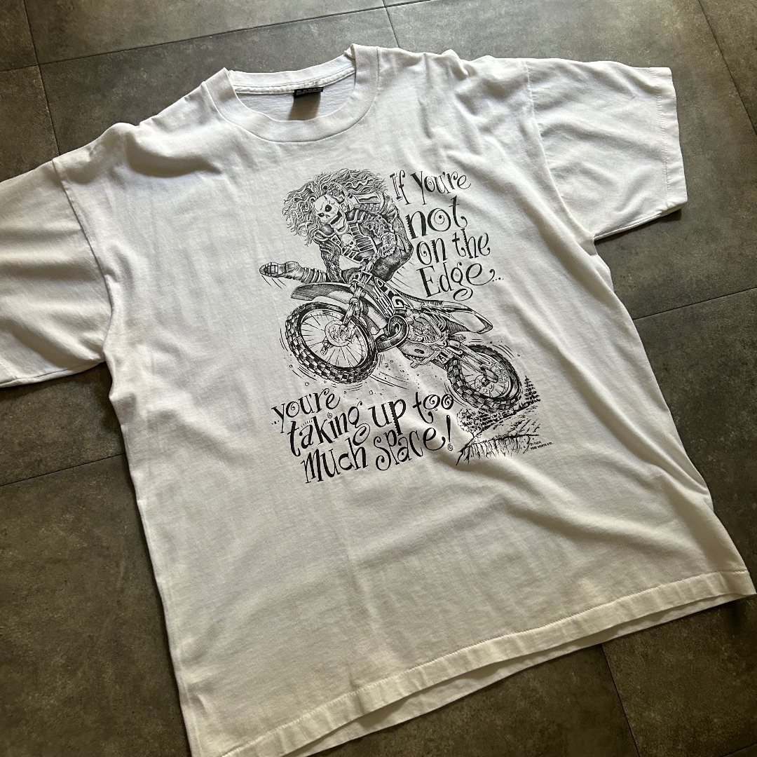 FRUIT OF THE LOOM(フルーツオブザルーム)の90s フルーツオブザルーム tシャツ USA製 XL ホワイト スカル メンズのトップス(Tシャツ/カットソー(半袖/袖なし))の商品写真