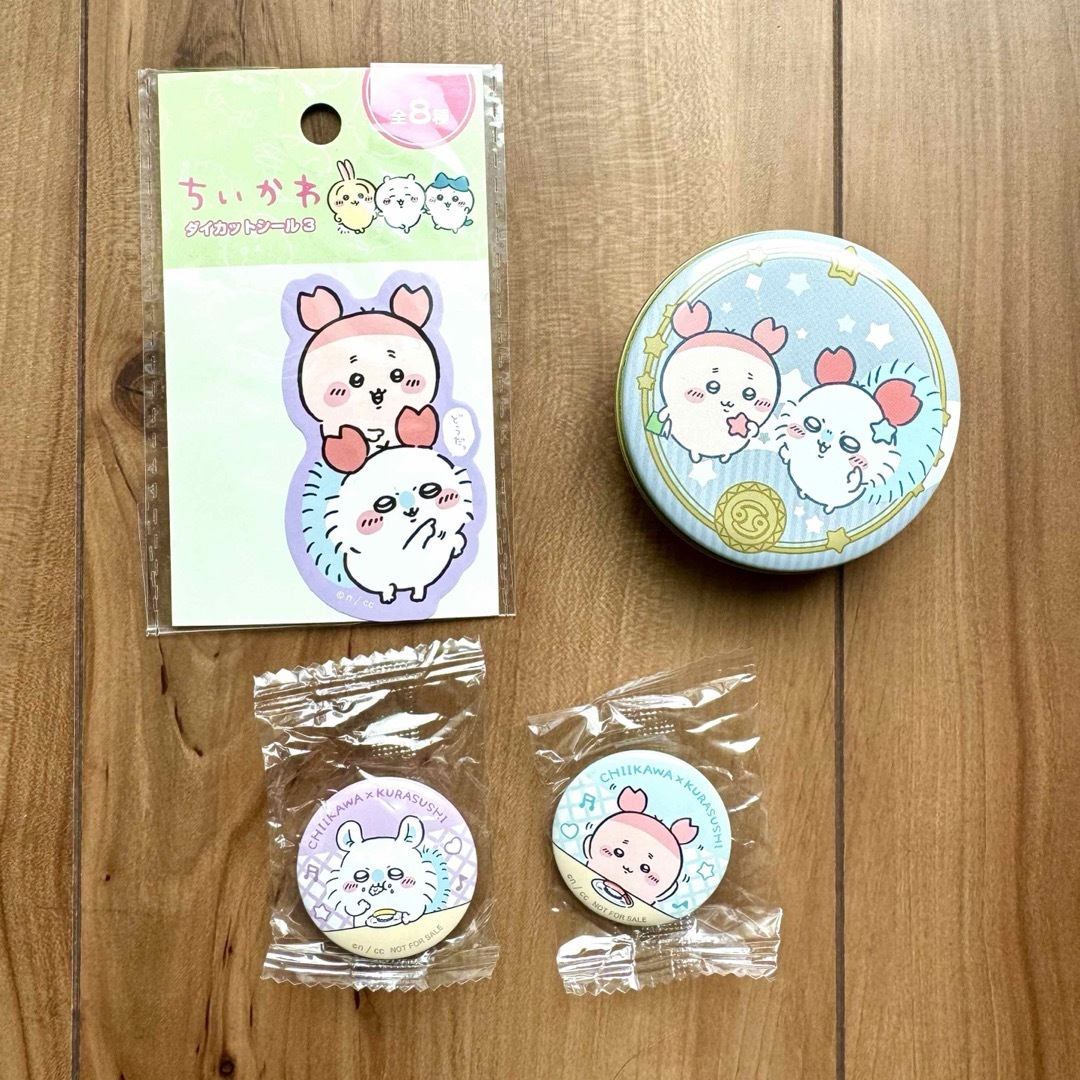 ちいかわ - ちいかわ／モモンガ&古本屋SET シール プチキャン くら寿司