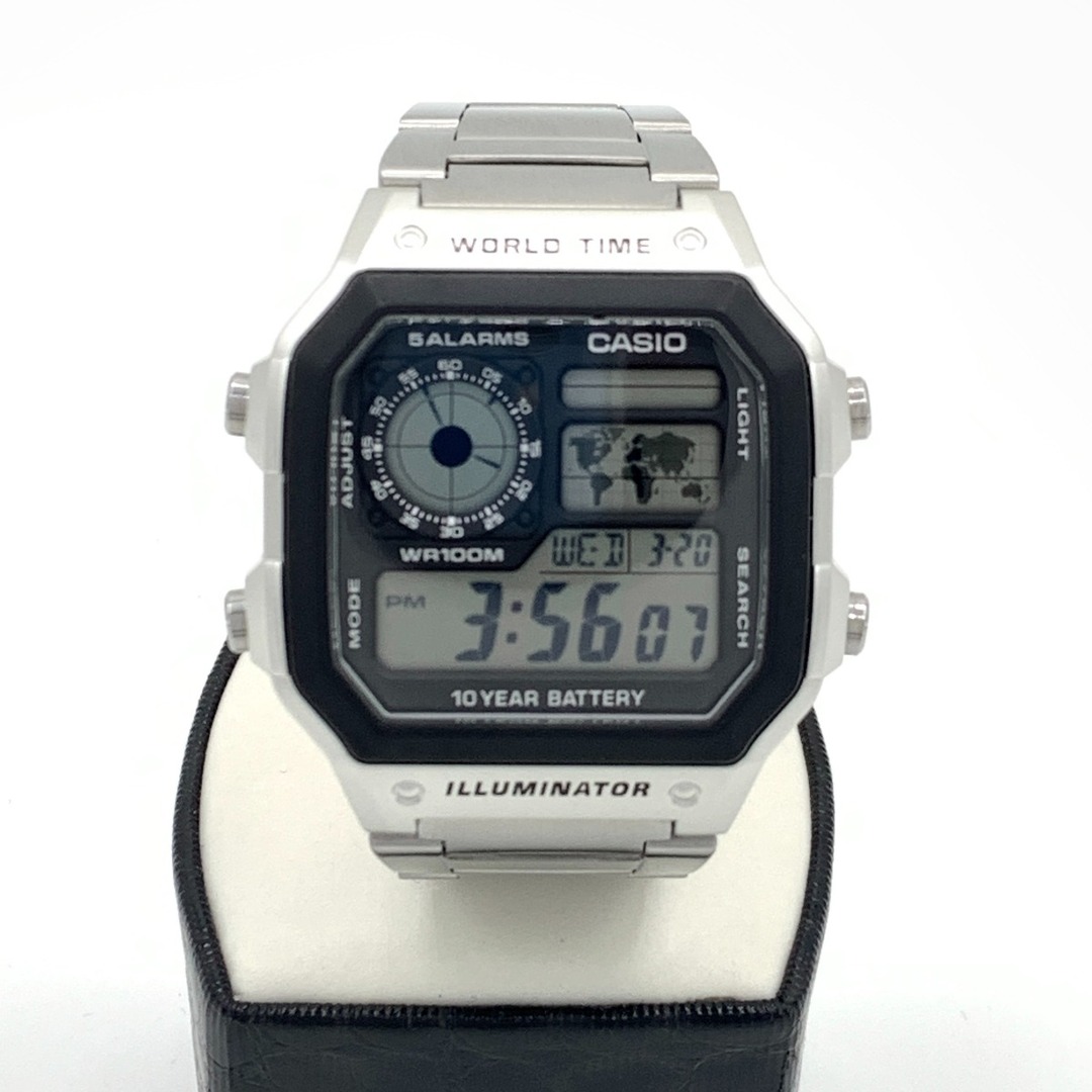 CASIO(カシオ)の〇〇CASIO カシオ WORLD TIME ワールド タイム AE-1200WHD-1A シルバー メンズの時計(腕時計(アナログ))の商品写真