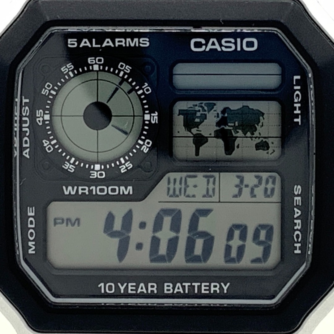 CASIO(カシオ)の〇〇CASIO カシオ WORLD TIME ワールド タイム AE-1200WHD-1A シルバー メンズの時計(腕時計(アナログ))の商品写真