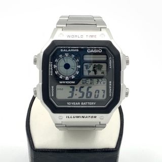 カシオ(CASIO)の〇〇CASIO カシオ WORLD TIME ワールド タイム AE-1200WHD-1A シルバー(腕時計(アナログ))