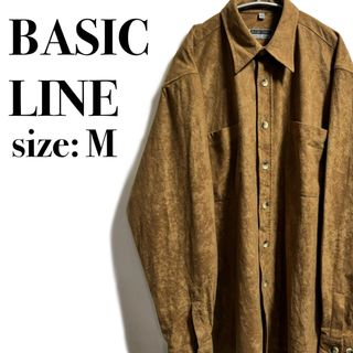 ヴィンテージ(VINTAGE)のBASIC LINE 海外古着 フェイクスウェードシャツ スエード ヴィンテージ(シャツ)