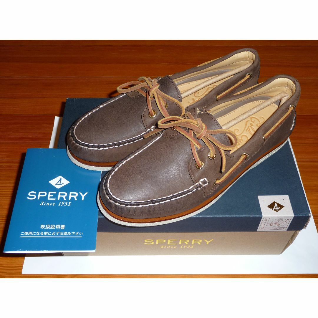 SPERRY TOP-SIDER(スペリートップサイダー)の希少新品 スペリートップサイダー ゴールドカップ デッキシューズ ヌバック 茶 メンズの靴/シューズ(デッキシューズ)の商品写真