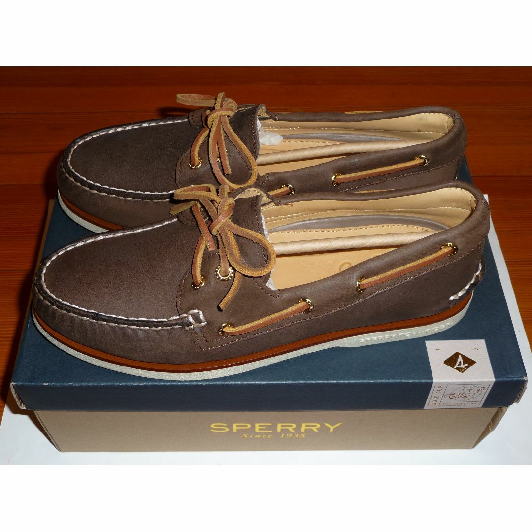 SPERRY TOP-SIDER(スペリートップサイダー)の希少新品 スペリートップサイダー ゴールドカップ デッキシューズ ヌバック 茶 メンズの靴/シューズ(デッキシューズ)の商品写真