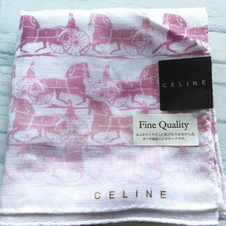 celine - セリーヌ　大判ガーゼ生地ハンカチ　馬車柄　新品