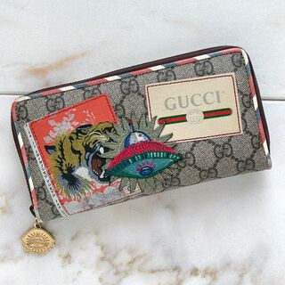 グッチ(Gucci)のレアGUCCI グッチ GGスプリーム クーリエ 長財布 虎とUFO ラウンド(財布)