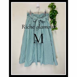 リシェグラマー(Riche glamour)のRiche glamour リシェグラマーフレアリボン　スカート 　M 古着(ロングワンピース/マキシワンピース)