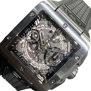 ウブロ(HUBLOT)の　ウブロ HUBLOT スクエア・バン ウニコ オールブラック 821.CX.0140.RX セラミック 自動巻き メンズ 腕時計(その他)