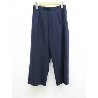 スピックアンドスパン(Spick & Span)の【春物新入荷】■Spick & Span/スピック アンド スパン■クロップドワイドパンツ/クロップド丈 ネイビー/紺 レディース 36【中古】春夏  803042(その他)