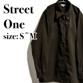 ヴィンテージ(VINTAGE)のStreet One 海外古着 ジップアップ シャツ ポリシャツ ポケット(シャツ)