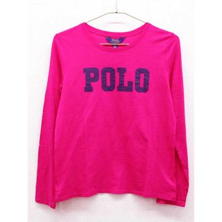 ラルフローレン(Ralph Lauren)の【春物 新入荷!】▼ラルフローレン/Ralph Lauren▼160cm 長袖Tシャツ/長袖カットソー/ロンT ピンク×紺 【中古】  子供服 キッズ ジュニア 男の子 春秋 tops 813042(Tシャツ/カットソー)