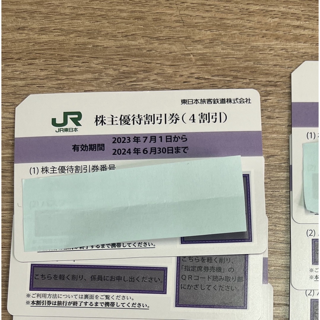 JR(ジェイアール)のJR東日本　株主優待券　※一枚価格 チケットの優待券/割引券(その他)の商品写真