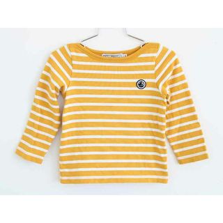 プチバトー(PETIT BATEAU)の【春物 新入荷】†プチバトー/PETIT BATEAU†95cm(3ans) 長袖Tシャツ/長袖カットソー/ロンT 白×オレンジ系【中古】子供服 キッズ kids 男の子 女の子 春秋 tops 513042(Tシャツ/カットソー)