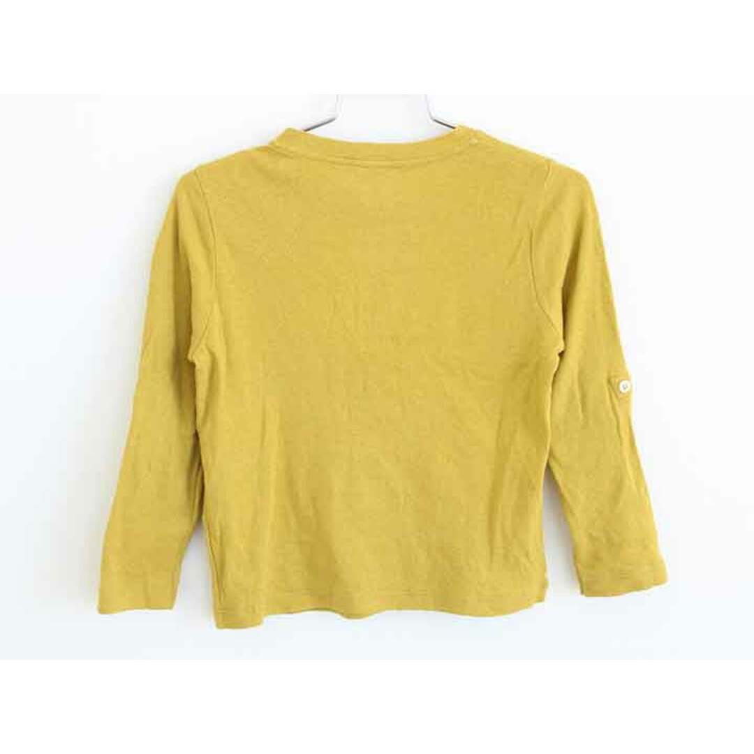 PETIT BATEAU(プチバトー)の【春物 新入荷】†プチバトー/PETIT BATEAU†104cm(4ans) 長袖Tシャツ/長袖カットソー/ロンT 黄土色 袖2way 麻混【中古】子供服 キッズ kids 男の子 女の子 春秋 tops 513042 キッズ/ベビー/マタニティのキッズ服女の子用(90cm~)(Tシャツ/カットソー)の商品写真