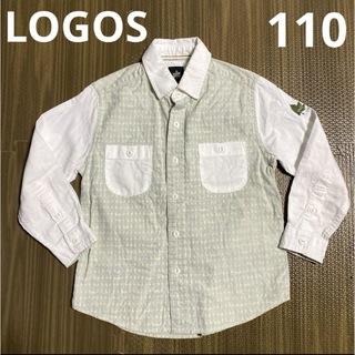 ロゴス(LOGOS)のLOGOS コットン長袖シャツ　110cm ロゴス　アウトドア　キャンプ(ブラウス)