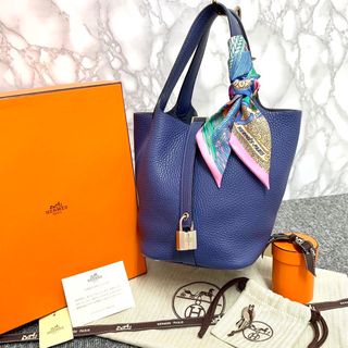 エルメス(Hermes)の✴︎美品　HERMES エルメス ピコタンロックPM トリヨン ハンドバッグ 青(ハンドバッグ)