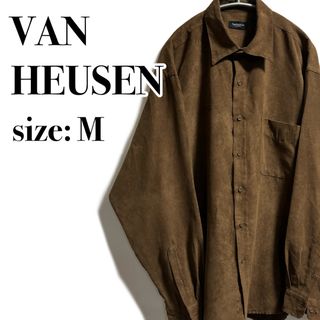 ヴィンテージ(VINTAGE)のVANHEUSEN 海外古着 フェイクスウェードシャツ スエード ヴィンテージ(シャツ)