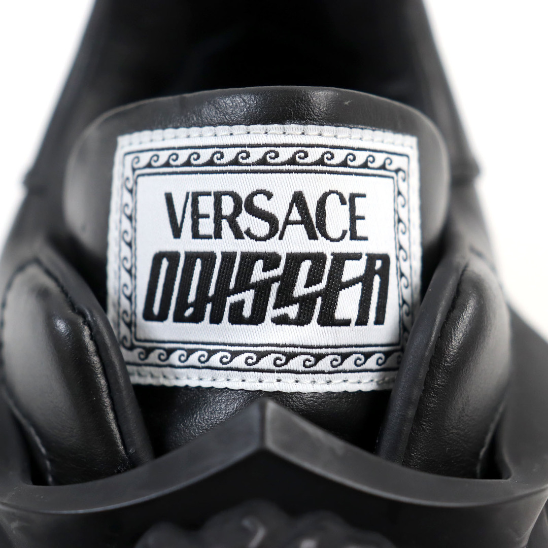 VERSACE(ヴェルサーチ)の極美品○VERSACE ヴェルサーチ 1004524 ODISSEA オデュッセイア レザー ラ メデューサ 厚底 ハイカットスニーカー ブラック 44 箱・保存袋付き イタリア製 メンズ 定価119,900円 メンズの靴/シューズ(スニーカー)の商品写真