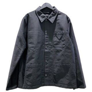 プラダ(PRADA)のプラダ PRADA シングル ブレスト コットン ジャケット  SD155 ブラック メンズ ミリタリージャケット(ミリタリージャケット)