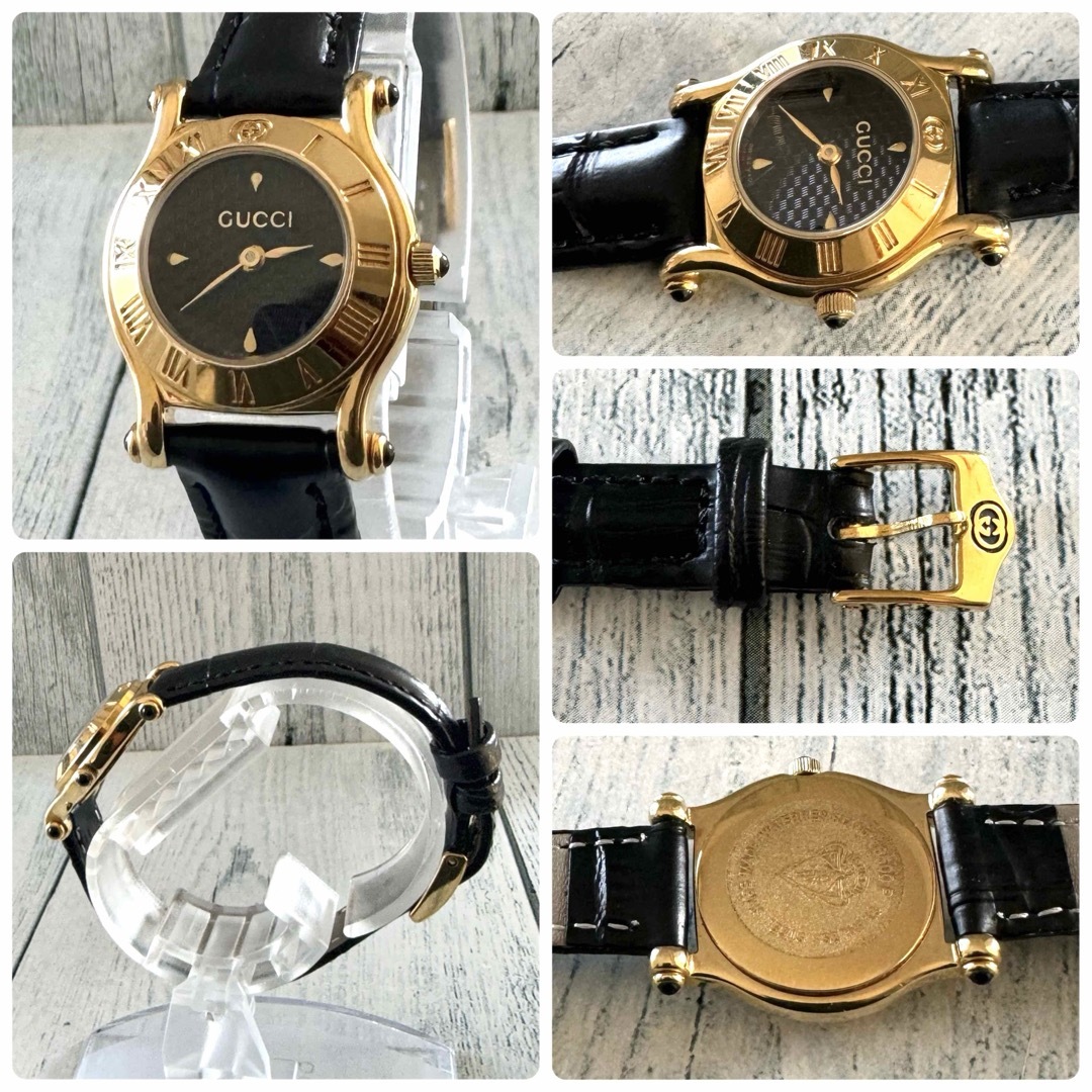 GUCCI - 【電池交換済】GUCCI グッチ 6500P 腕時計 ブラック GUCCI - 【電池交換済】GUCCI グッチ 6500P 腕時計 ブラック