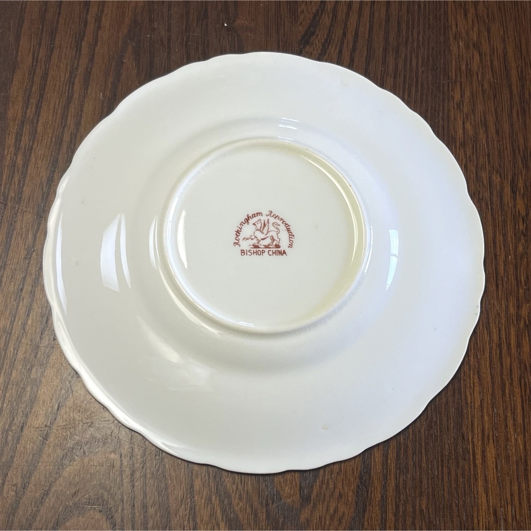 英国　アンティークプレート17cm Bishop China  美品 インテリア/住まい/日用品のキッチン/食器(食器)の商品写真