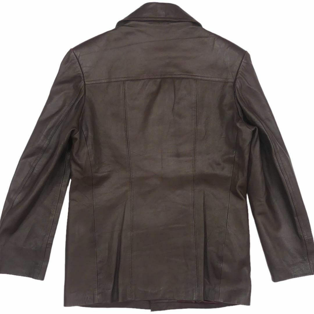 レザージャケット ブルゾン ジャンパー 本革 メンズ L 茶 NR3754 メンズのジャケット/アウター(テーラードジャケット)の商品写真