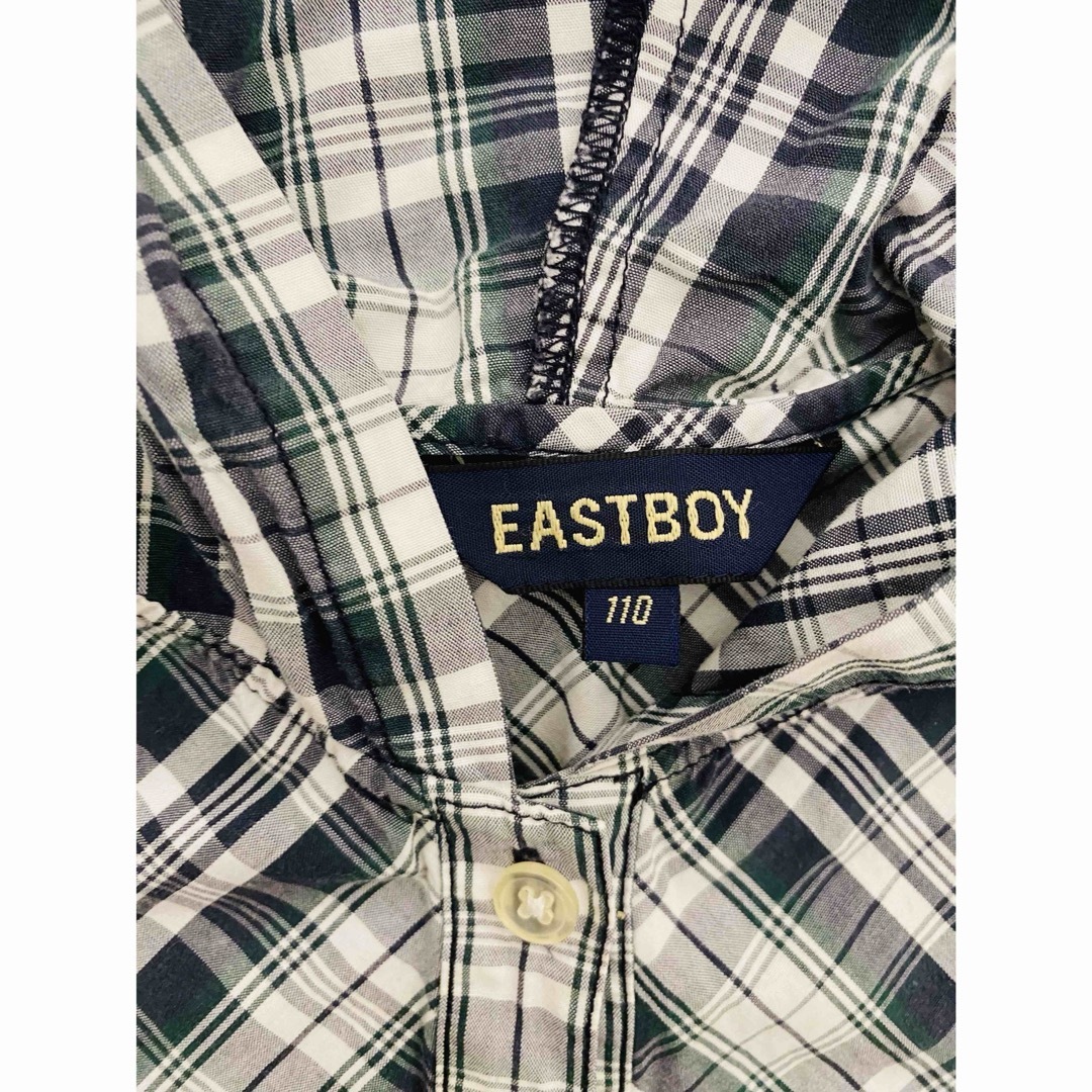 EASTBOY(イーストボーイ)の美品⭐︎ EASTBOYシャツワンピ110cm キッズ/ベビー/マタニティのキッズ服女の子用(90cm~)(ワンピース)の商品写真